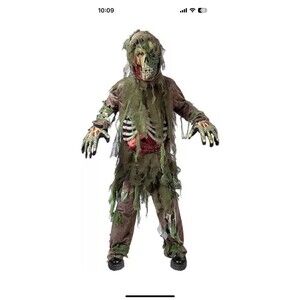 Spirit Of Halloween Swamp Skeleton Zombie Costume Kids Large